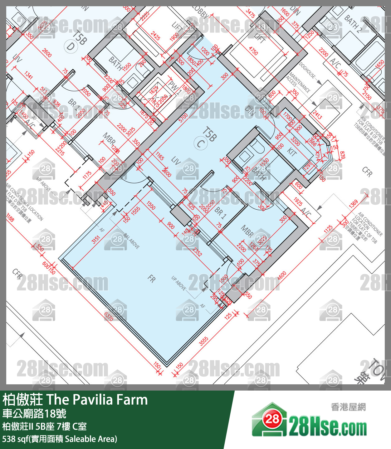 柏傲莊 柏傲莊II 5B座 7樓 C室 平面圖