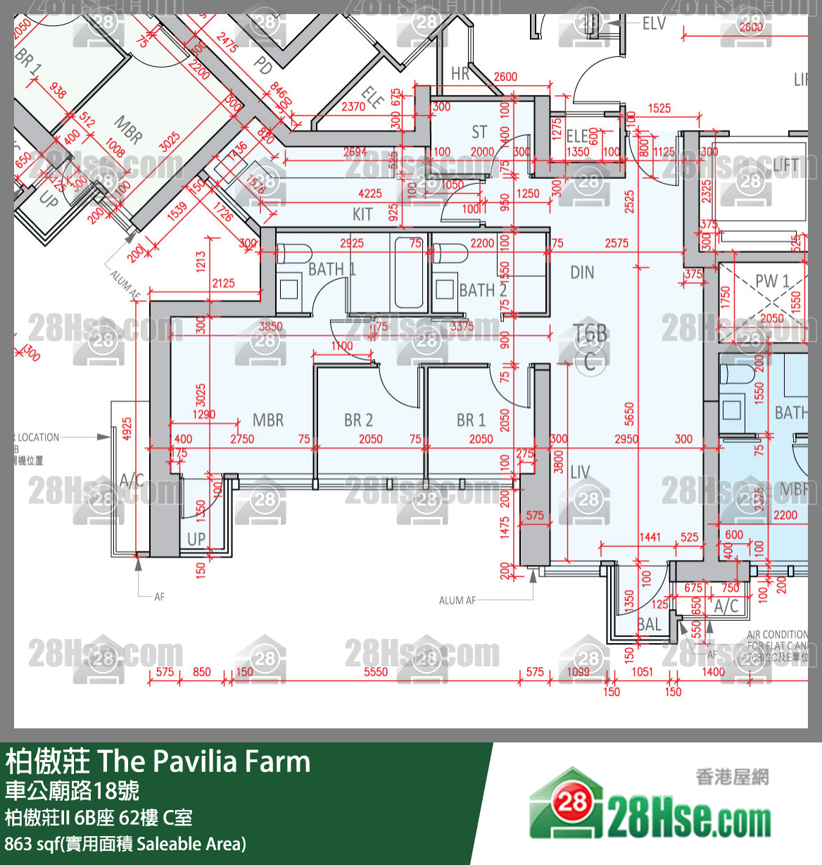 The Pavilia Farm Unit FloorPlan (Provided by 28Hse)