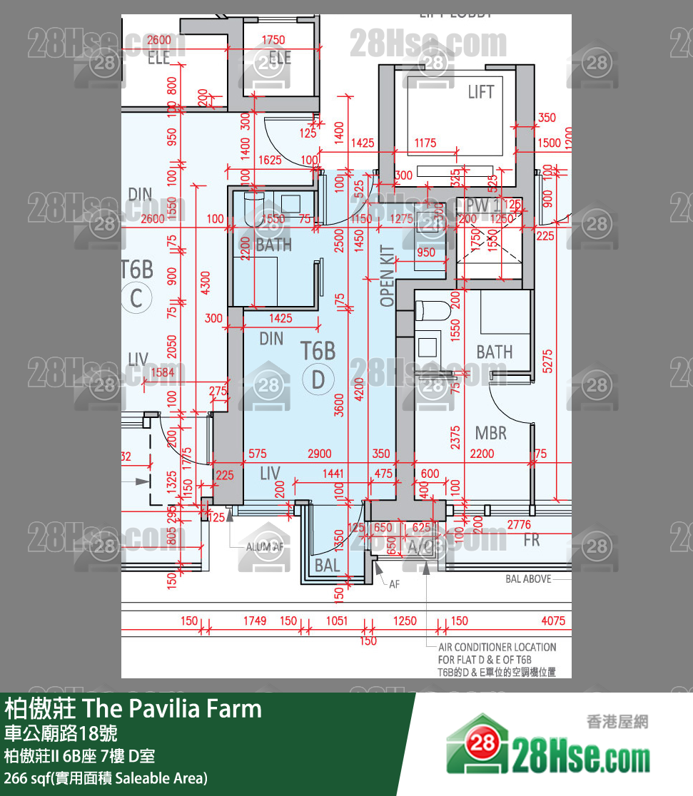 柏傲庄 柏傲庄II 6B座 7楼 D室 平面图