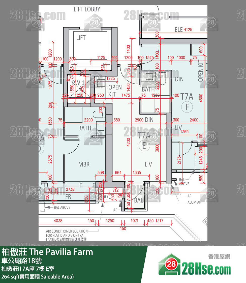 柏傲庄 单位平面图(由 28Hse 提供)