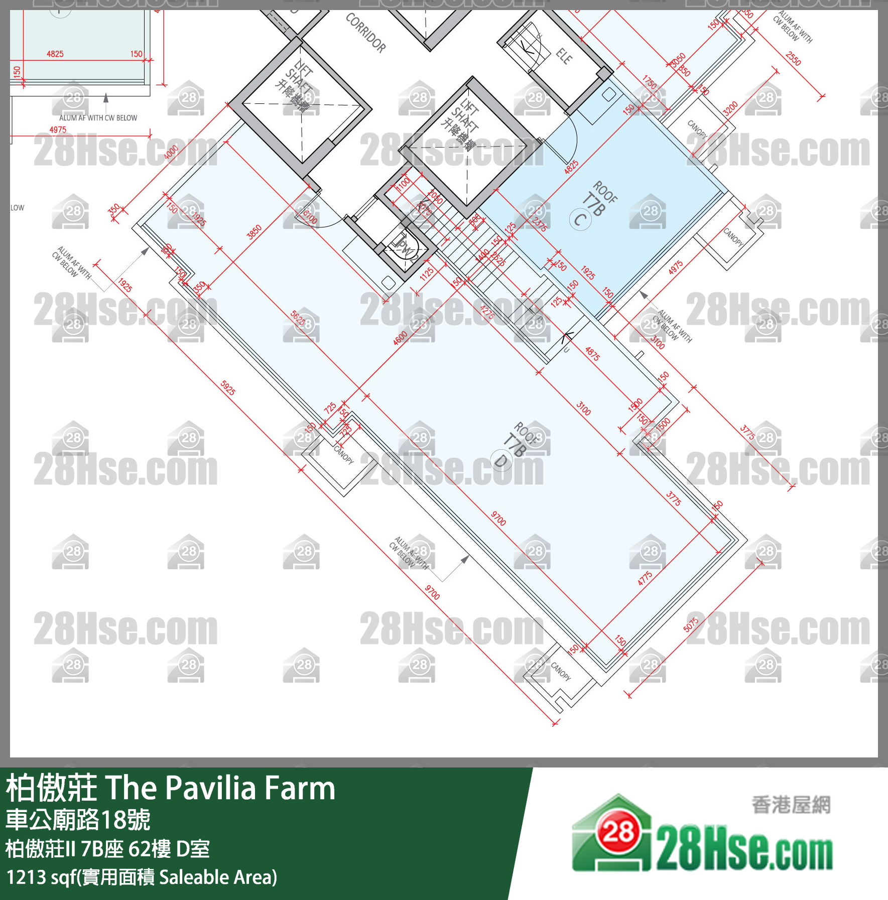 柏傲莊 柏傲莊II7B座62樓 D室 平面圖