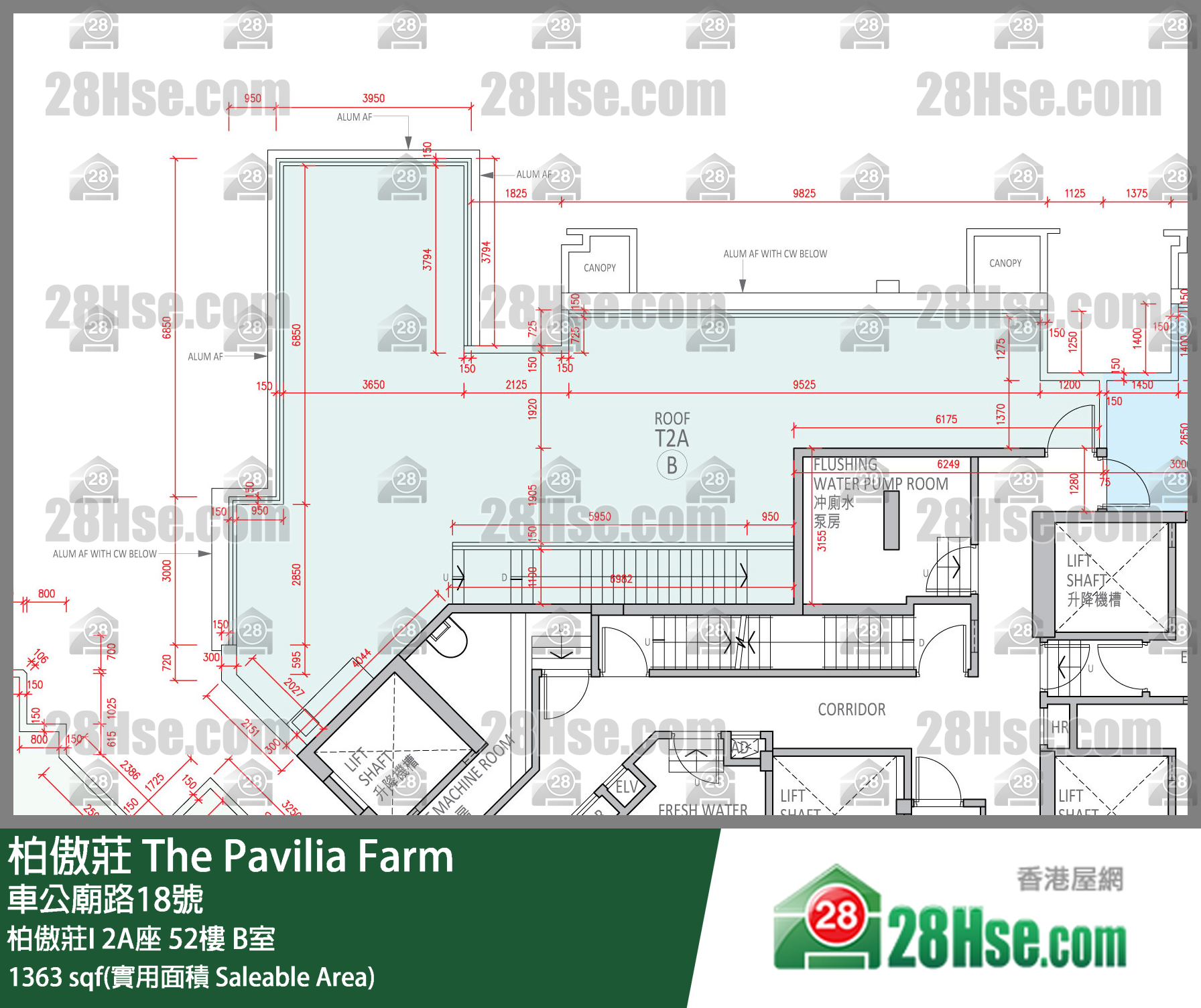 柏傲莊 柏傲莊I2A座52樓 B室 平面圖