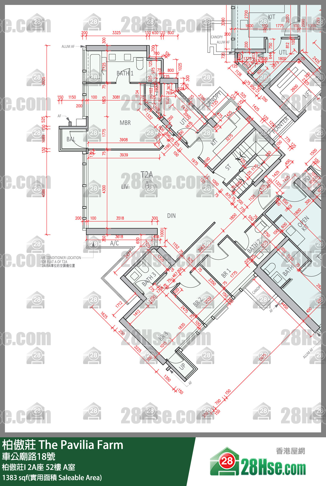 柏傲莊 柏傲莊I2A座52樓 A室 平面圖