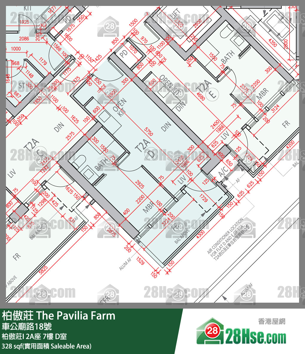 柏傲莊 柏傲莊I 2A座 7樓 D室 平面圖