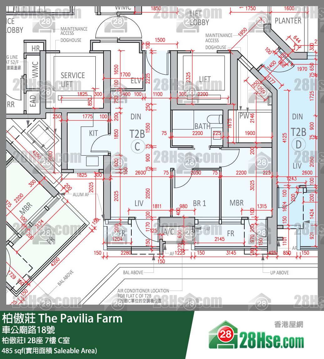 柏傲莊 柏傲莊I 2B座 7樓 C室 平面圖