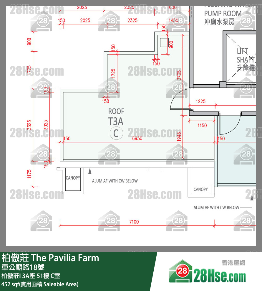 柏傲莊 柏傲莊I 3A座 51樓 C室 平面圖