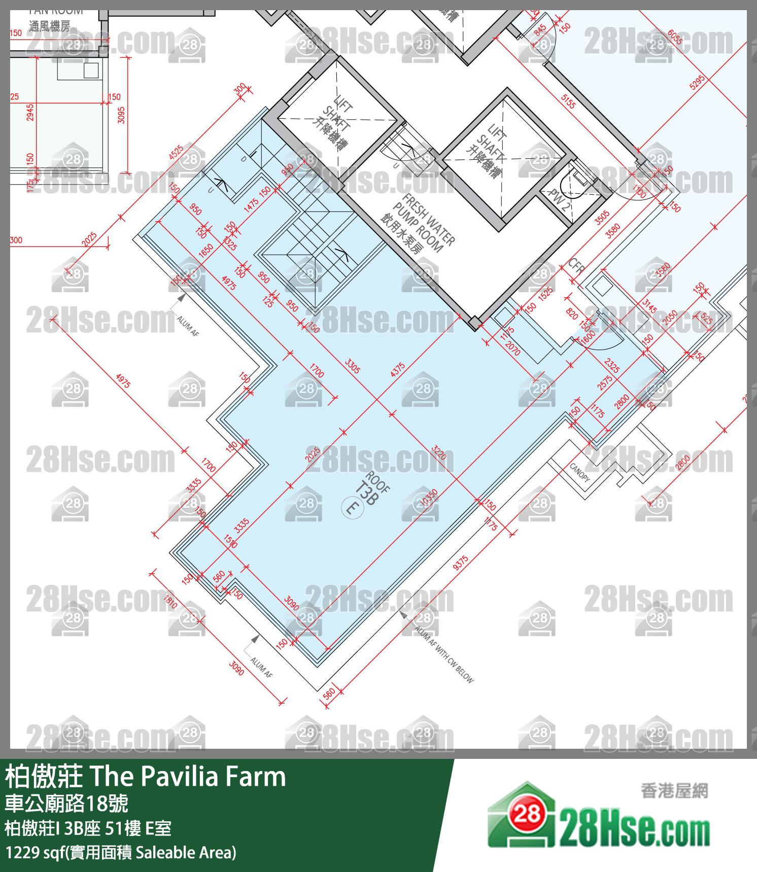 柏傲莊 柏傲莊I3B座51樓 E室 平面圖