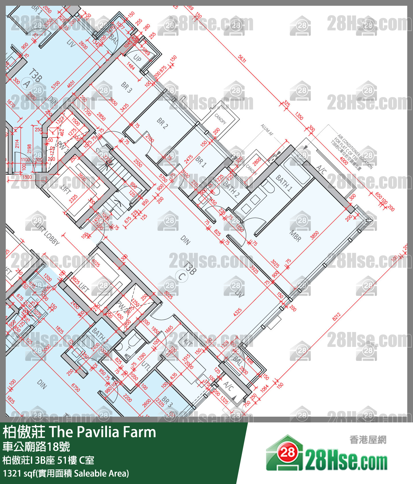 柏傲莊 柏傲莊I3B座51樓 C室 平面圖