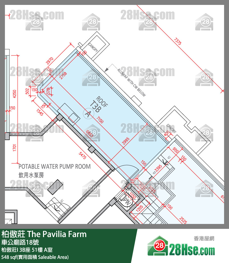 柏傲莊 柏傲莊I 3B座 51樓 A室 平面圖