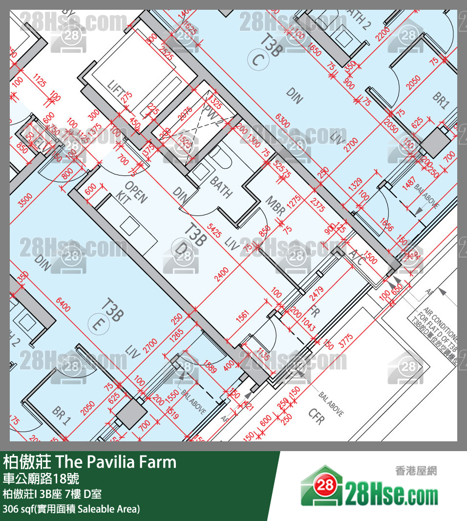 柏傲莊 柏傲莊I 3B座 7樓 D室 平面圖