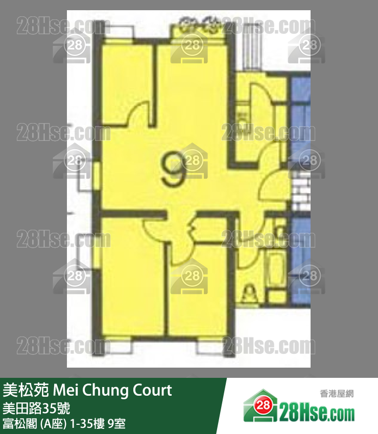 美松苑 單位平面圖(由 28Hse 提供)