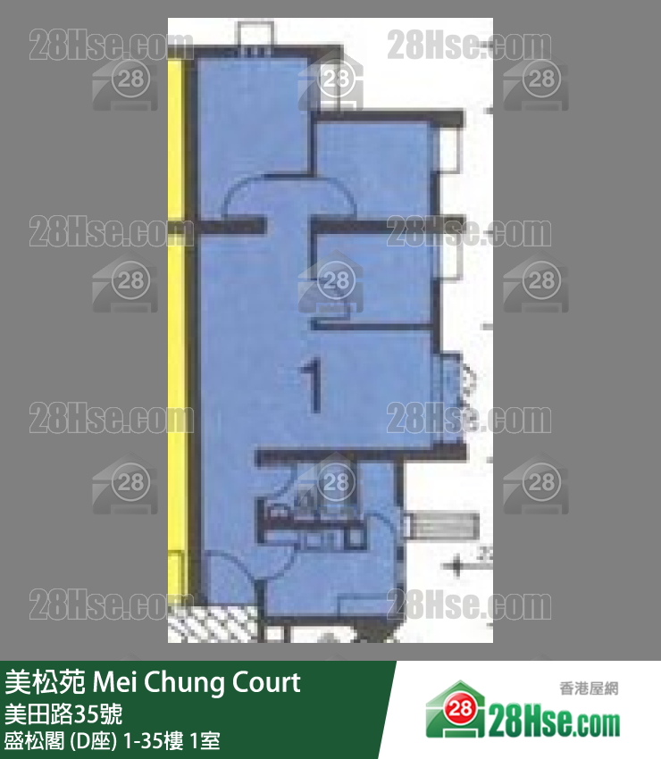 美松苑 单位平面图(由 28Hse 提供)