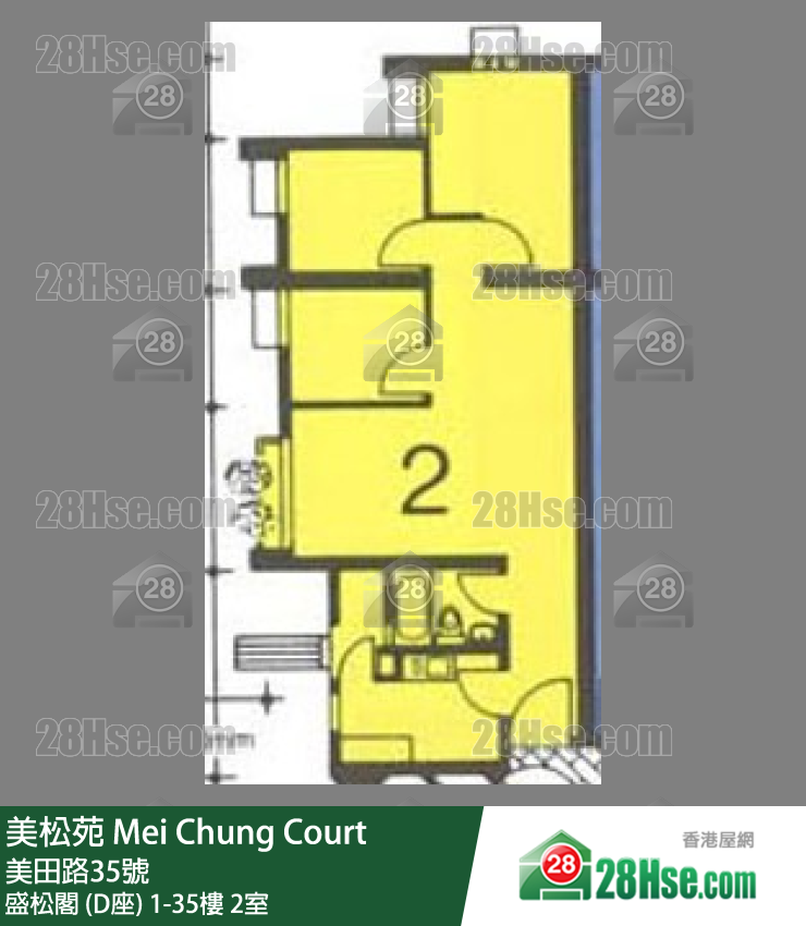 美松苑 单位平面图(由 28Hse 提供)