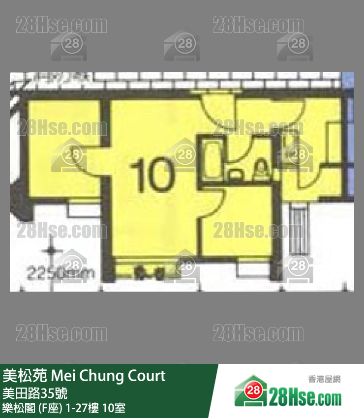 美松苑 樂松閣 (F座)27樓 10室 平面圖