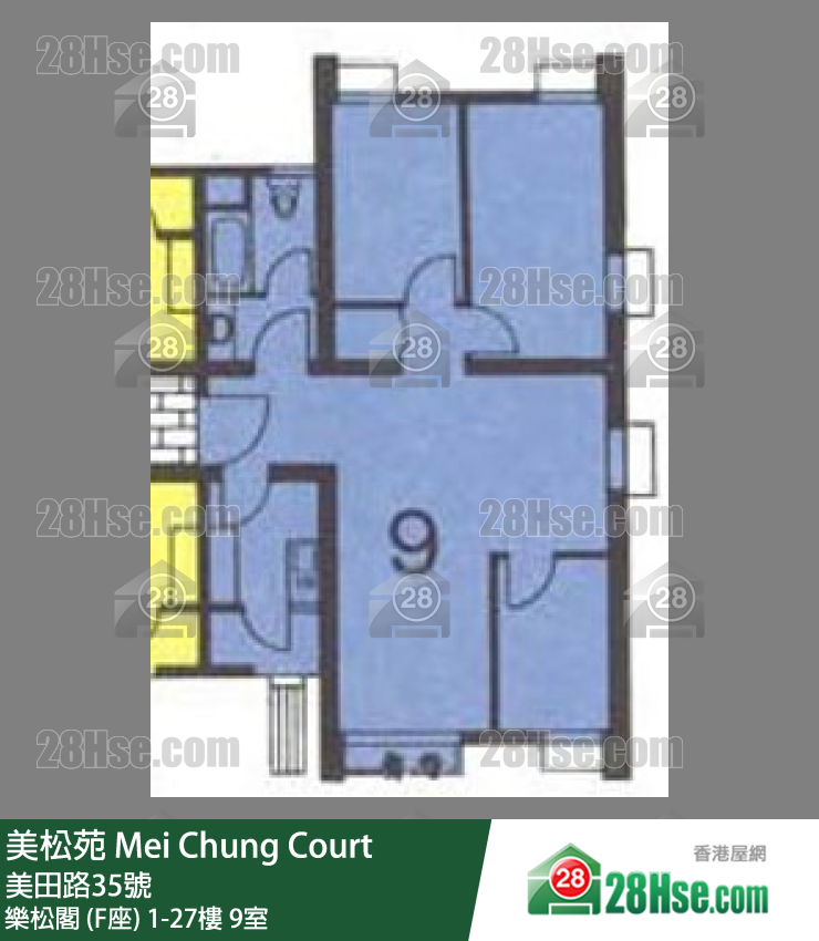 美松苑 单位平面图(由 28Hse 提供)