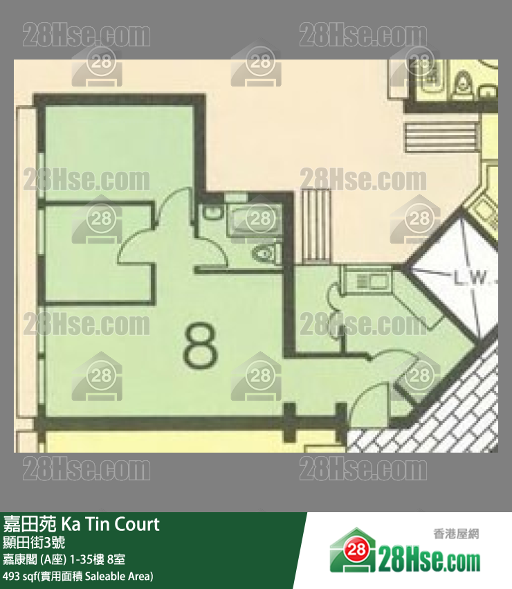 嘉田苑 嘉康閣 (A座)11樓 8室 平面圖