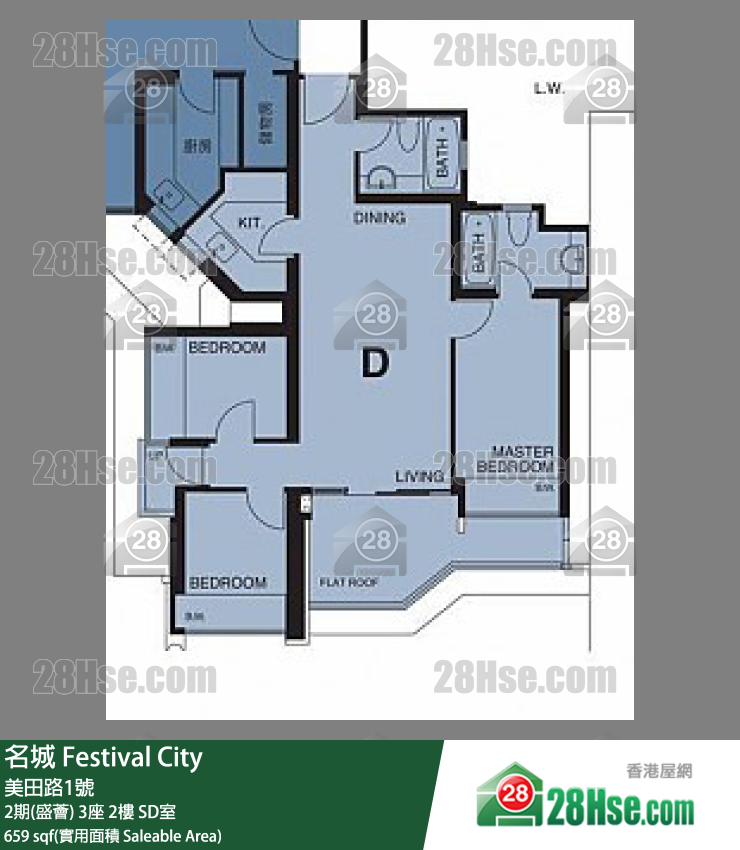 名城 2期(盛薈) 3座 2樓 SD室 平面圖