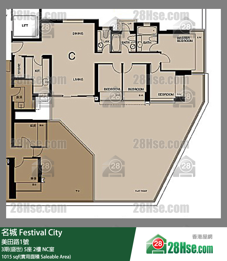 名城 3期(盛世)5座2樓 NC室 平面圖