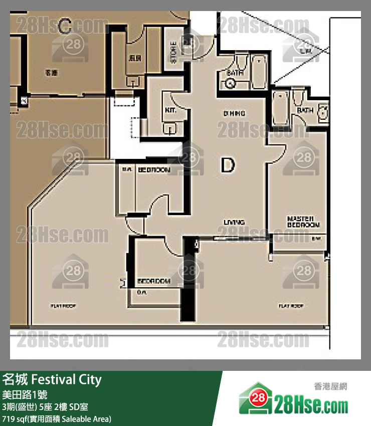 名城 3期(盛世)5座2樓 SD室 平面圖