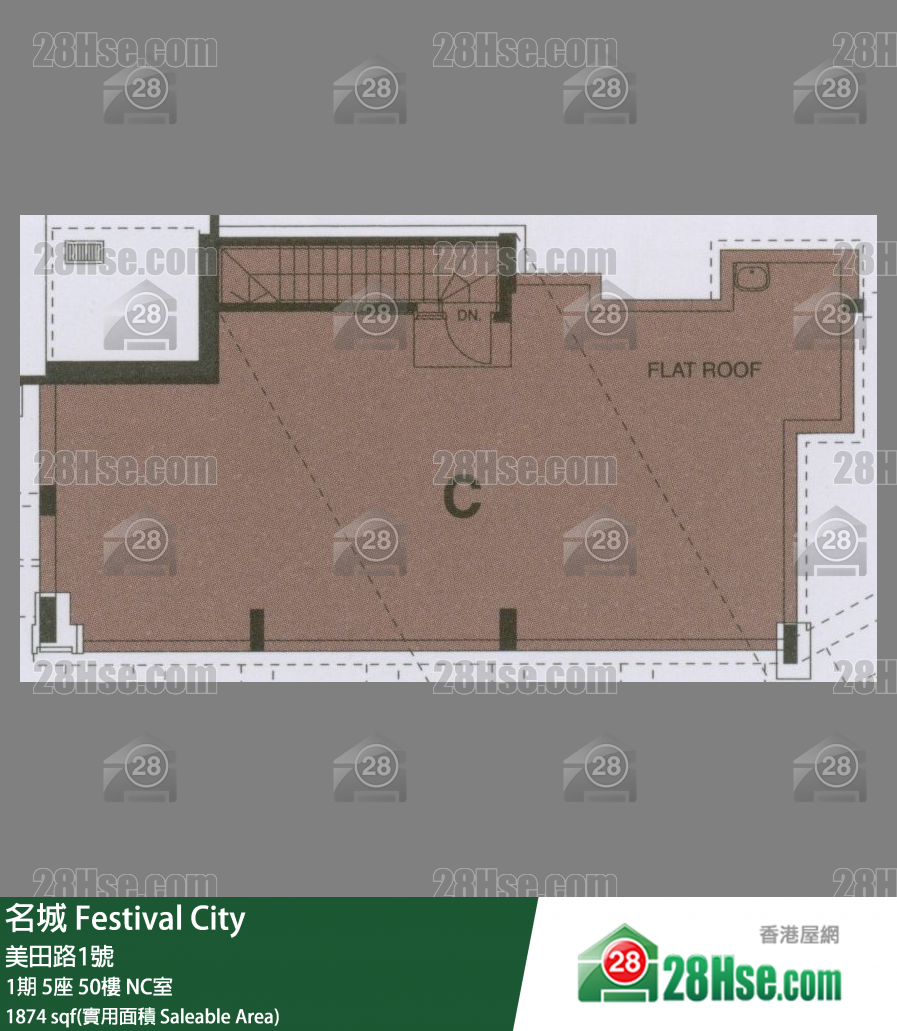 名城 1期 5座 50樓 NC室 平面圖