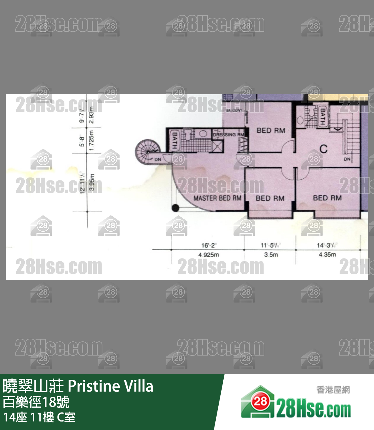 晓翠山庄 14座10楼 C室 平面图