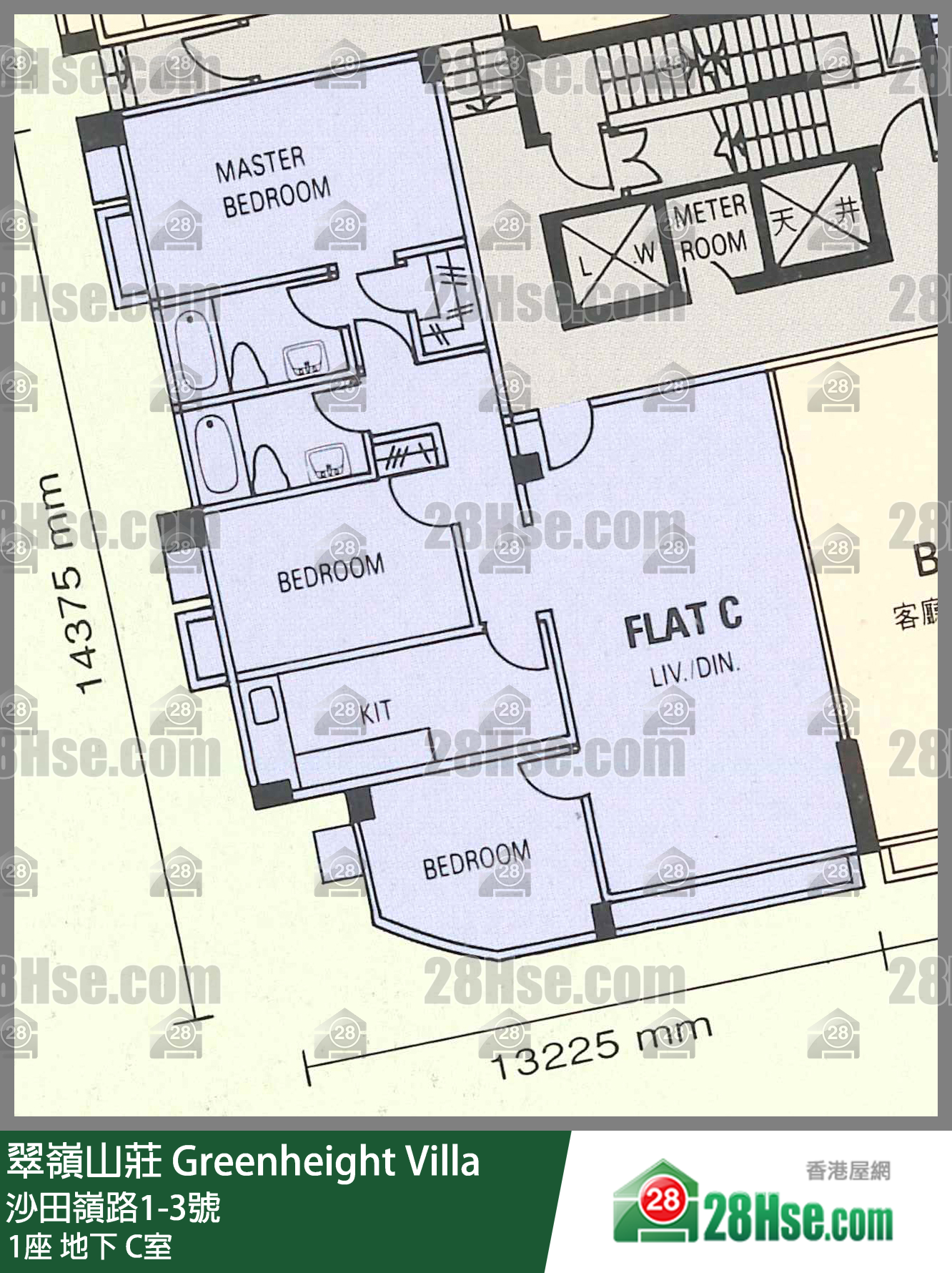 翠嶺山莊 1座地下 C室 平面圖
