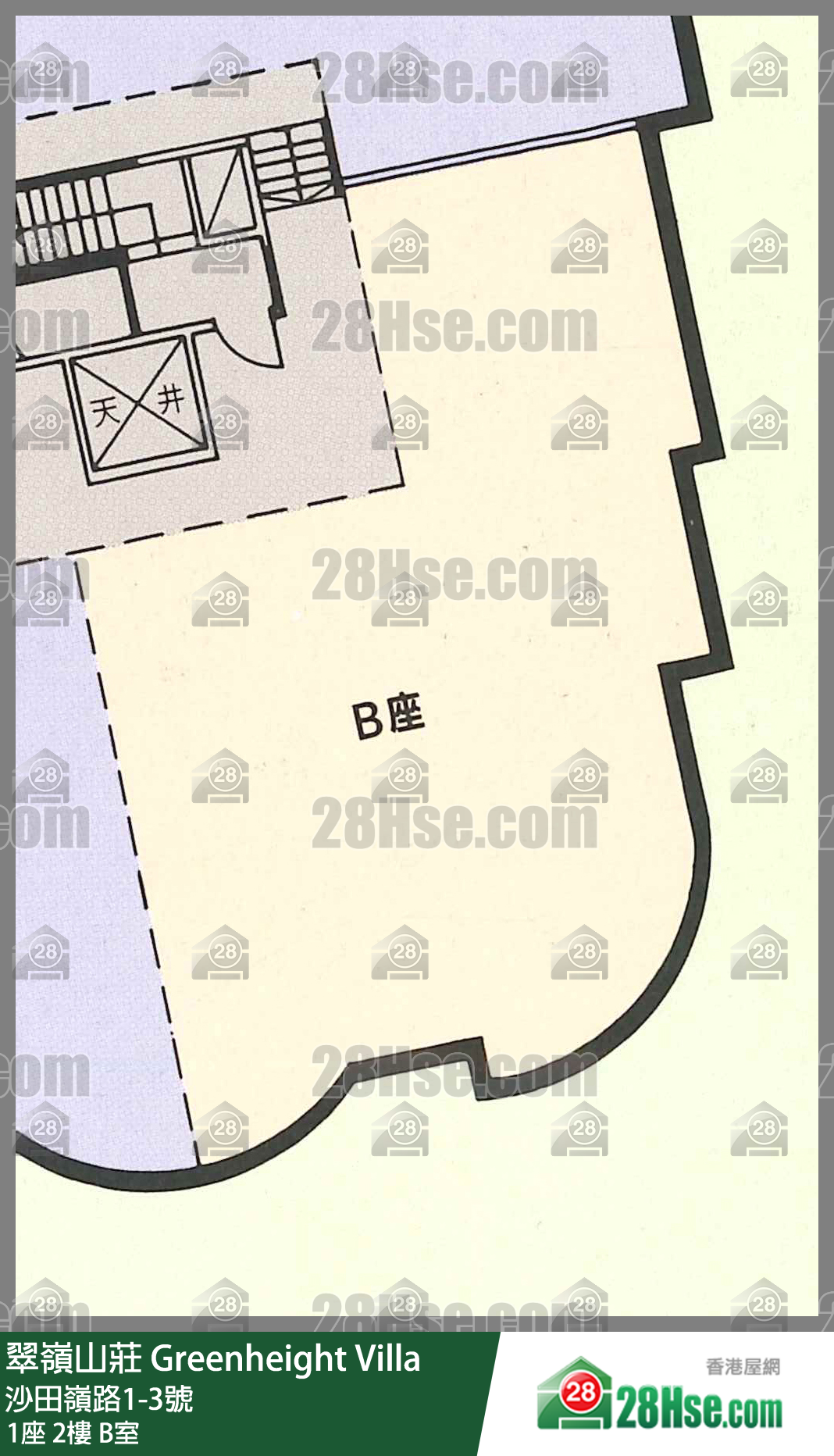 翠岭山庄 1座2楼 B室 平面图