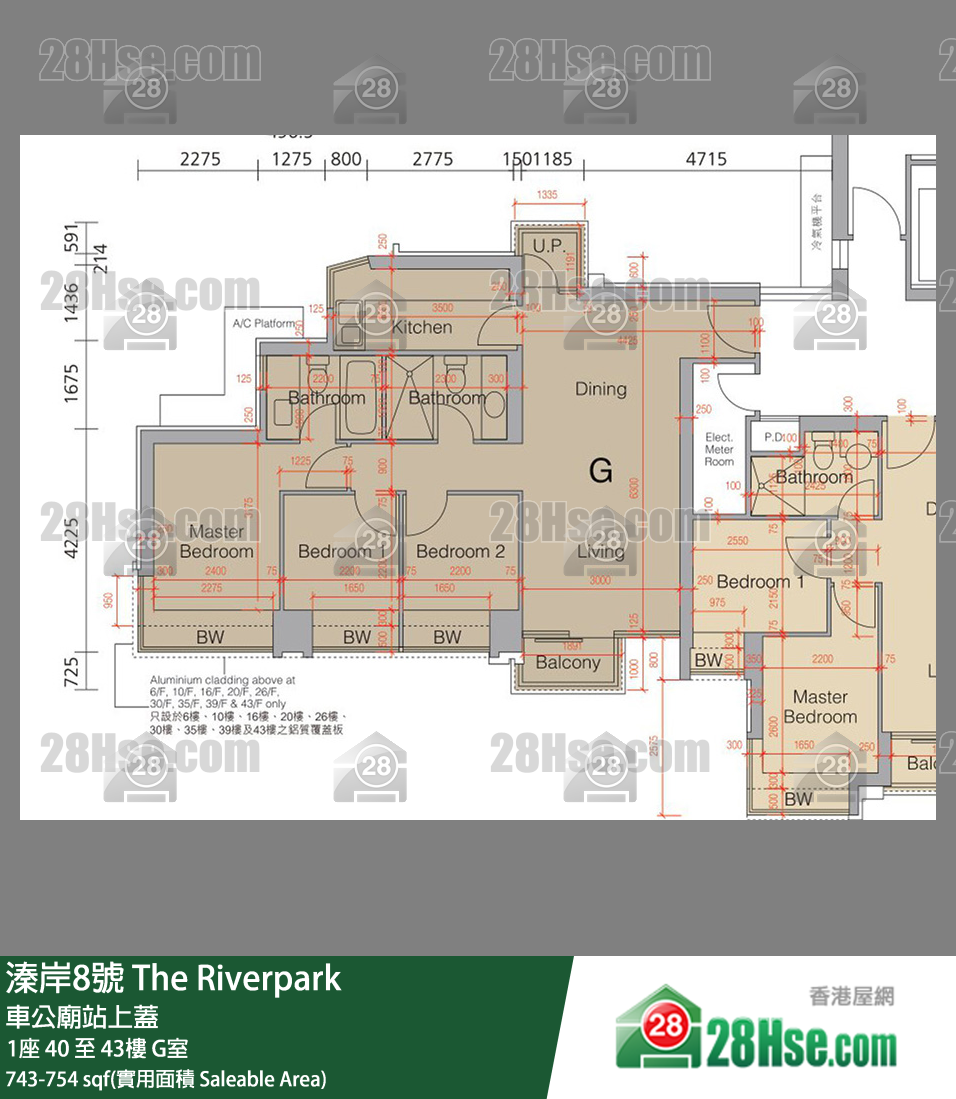 溱岸8號 1座41樓 G室 平面圖