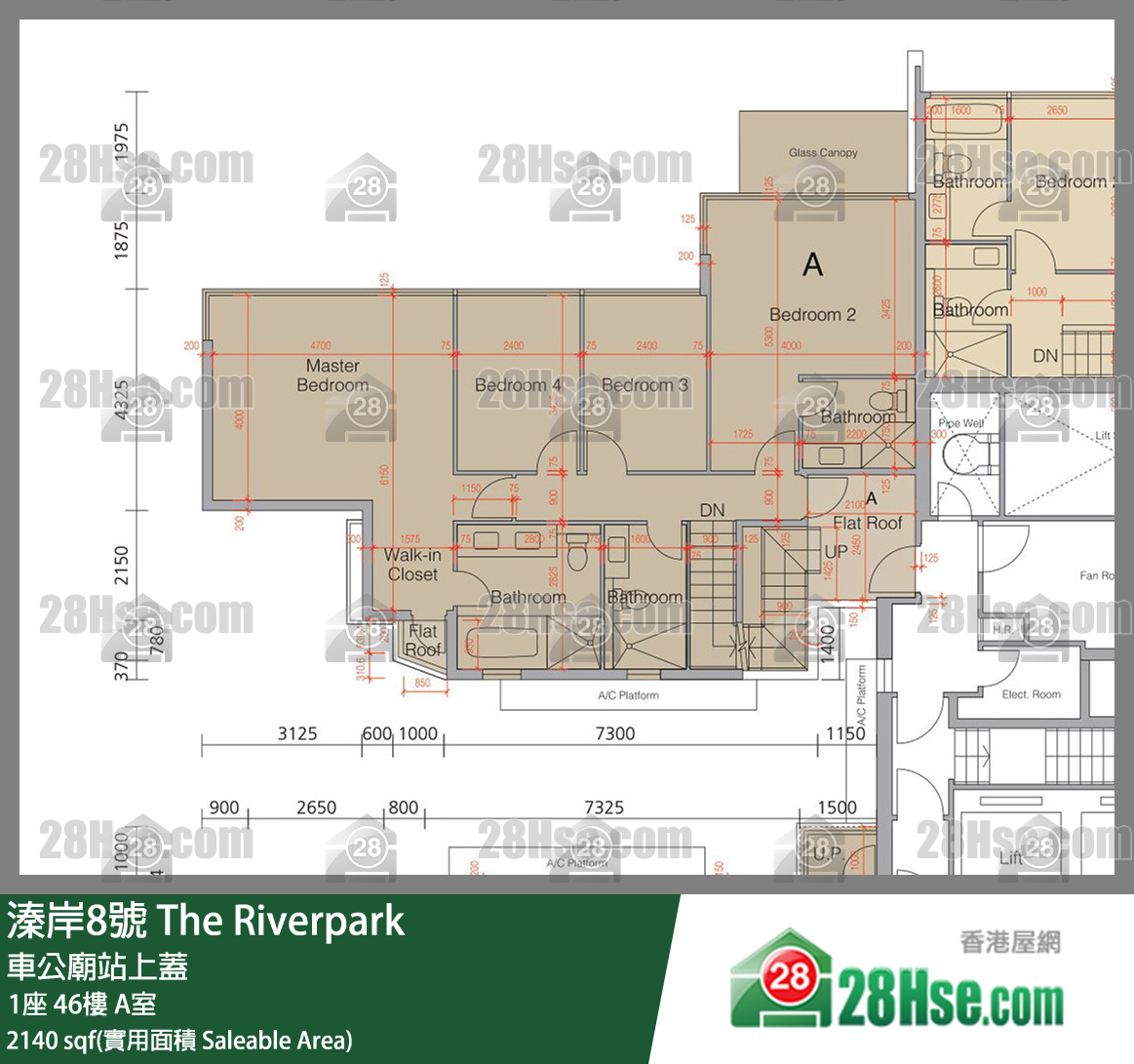 溱岸8號 1座46樓 A室 平面圖