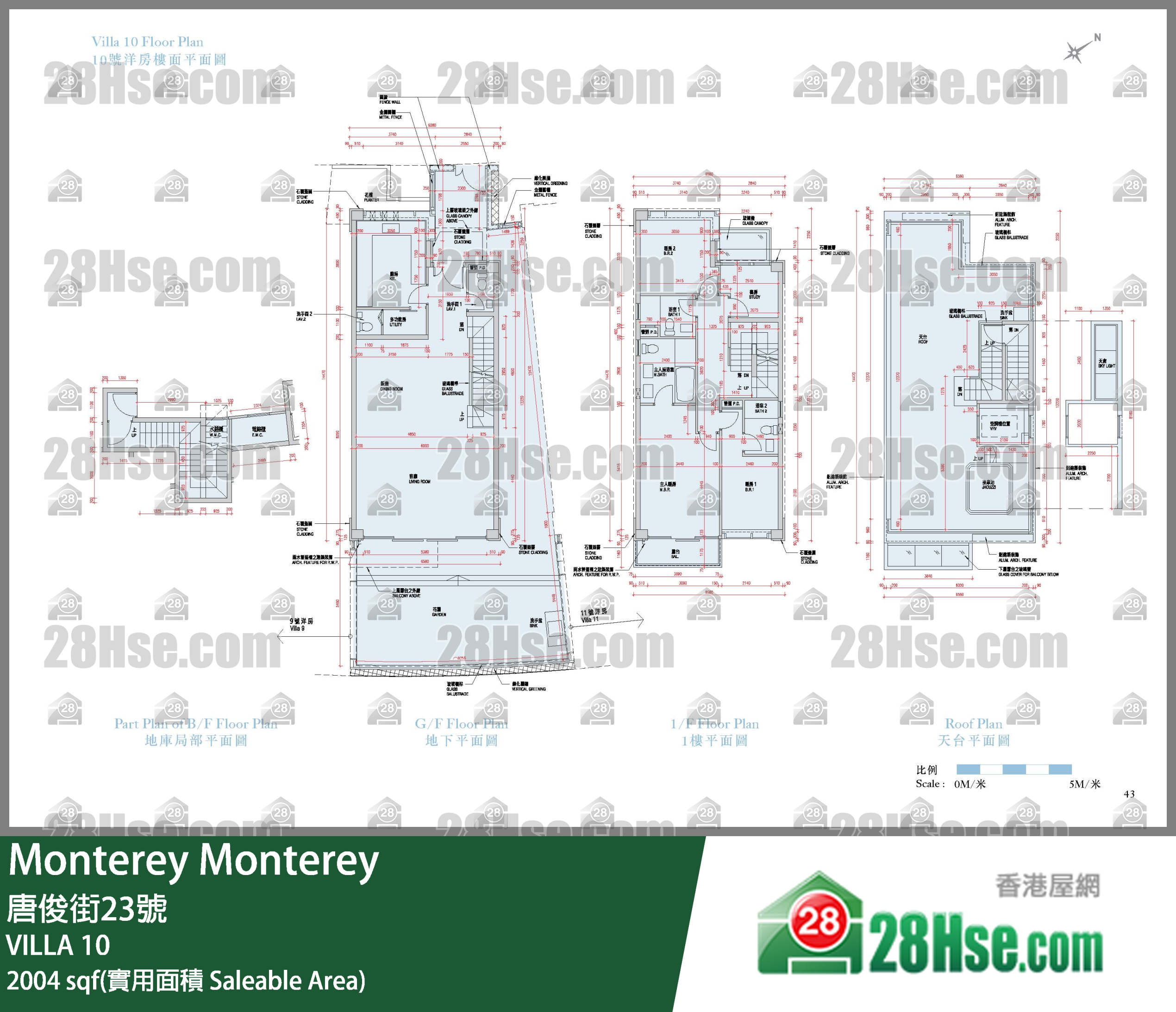 Monterey 独立屋 VILLA 10 平面图