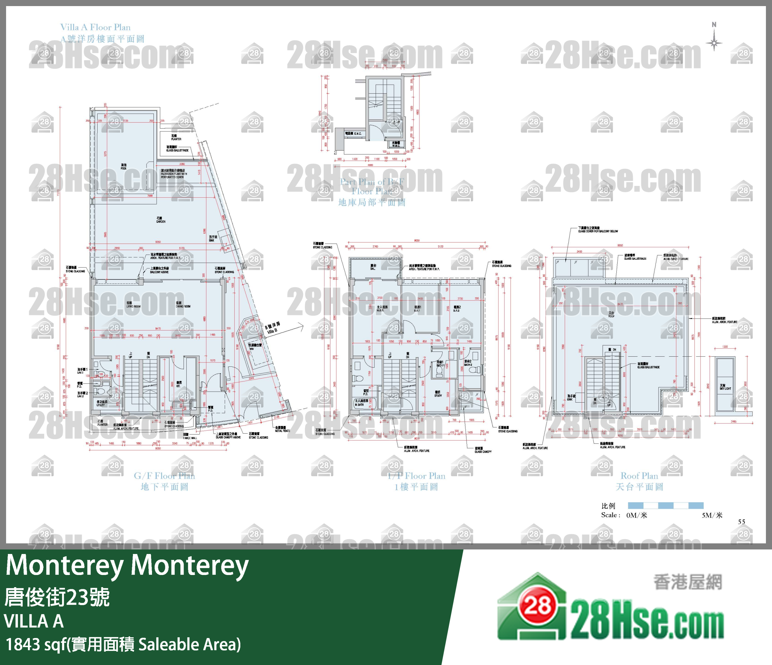 Monterey 独立屋 VILLA A 平面图