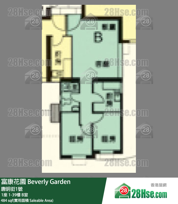 富康花園 1座35樓 B室 平面圖