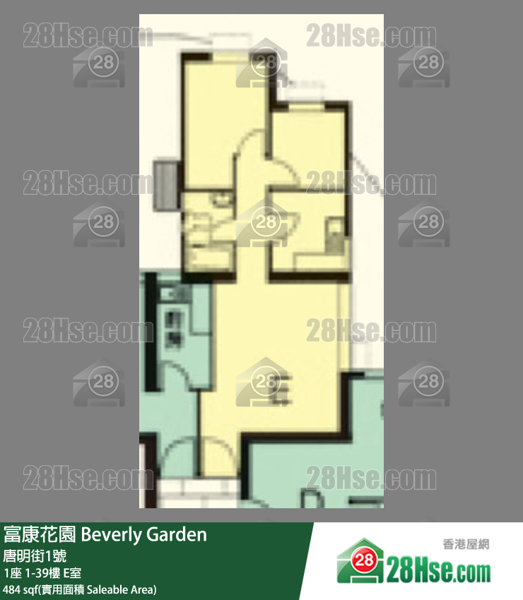 富康花園 1座29樓 E室 平面圖