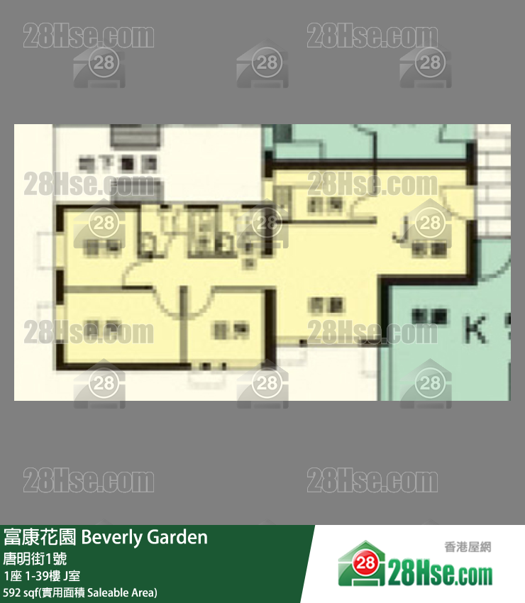 富康花園 1座33樓 J室 平面圖
