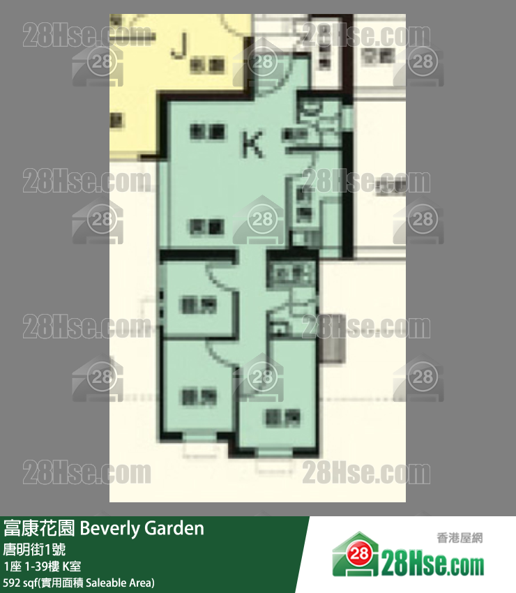 富康花園 1座35樓 K室 平面圖