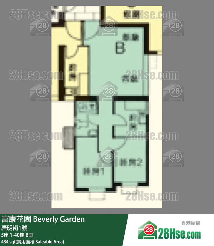富康花園 5座 30樓 B室 平面圖