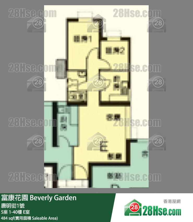 富康花園 5座37樓 E室 平面圖