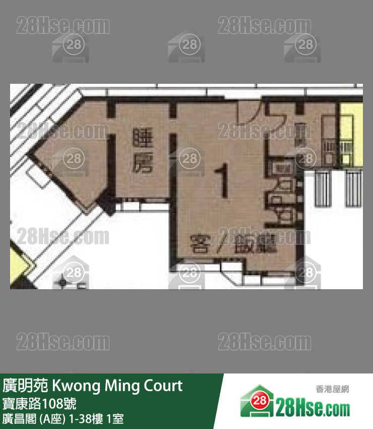 Kwong Ming Court Unit FloorPlan (Provided by 28Hse)