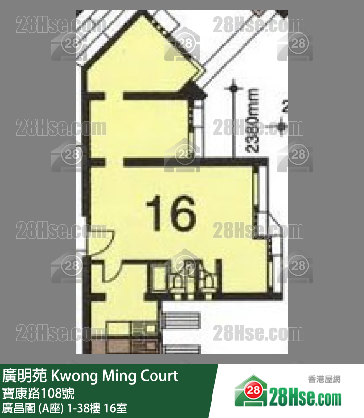 廣明苑 廣昌閣 (A座)4樓 16室 平面圖