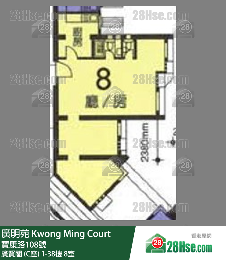 广明苑 单位平面图(由 28Hse 提供)