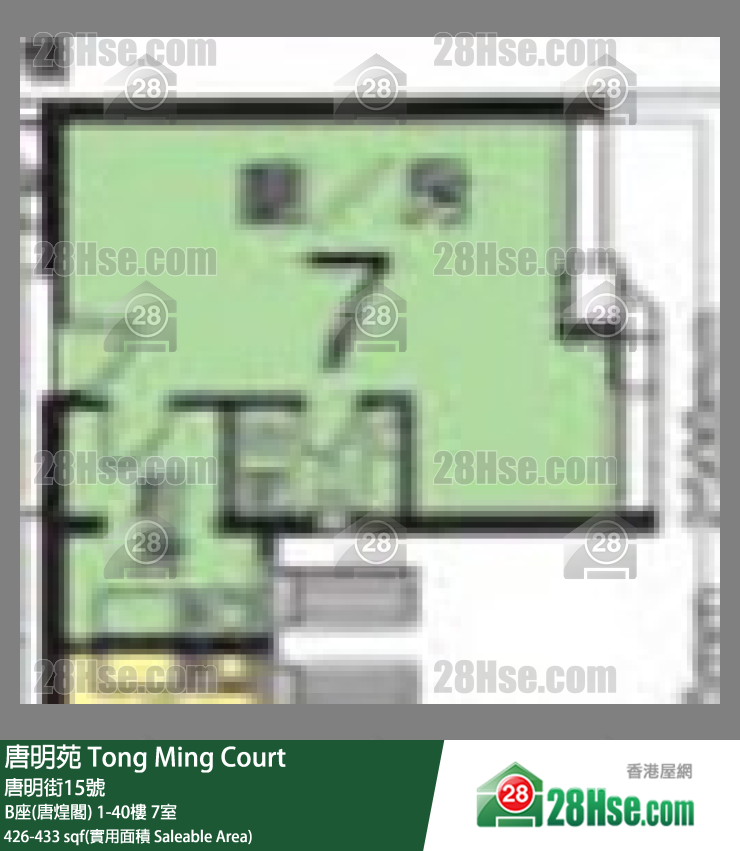 唐明苑 B座(唐煌閣)29樓 7室 平面圖
