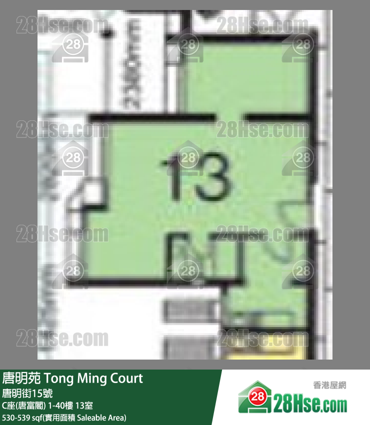 唐明苑 C座(唐富閣)22樓 13室 平面圖