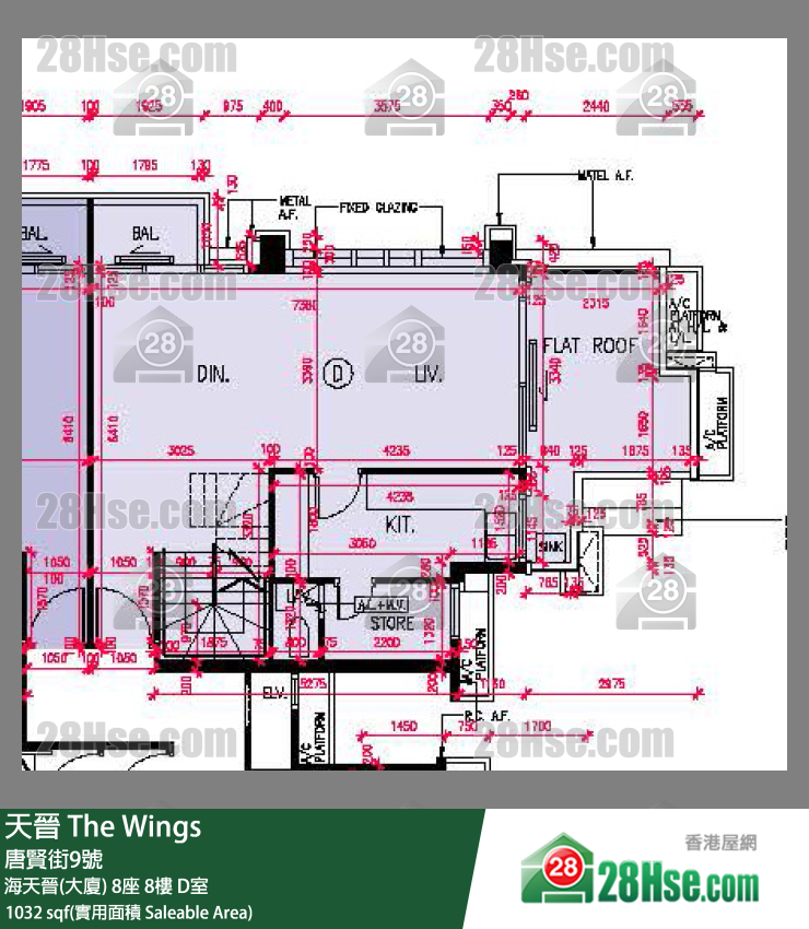 天晋 单位平面图(由 28Hse 提供)