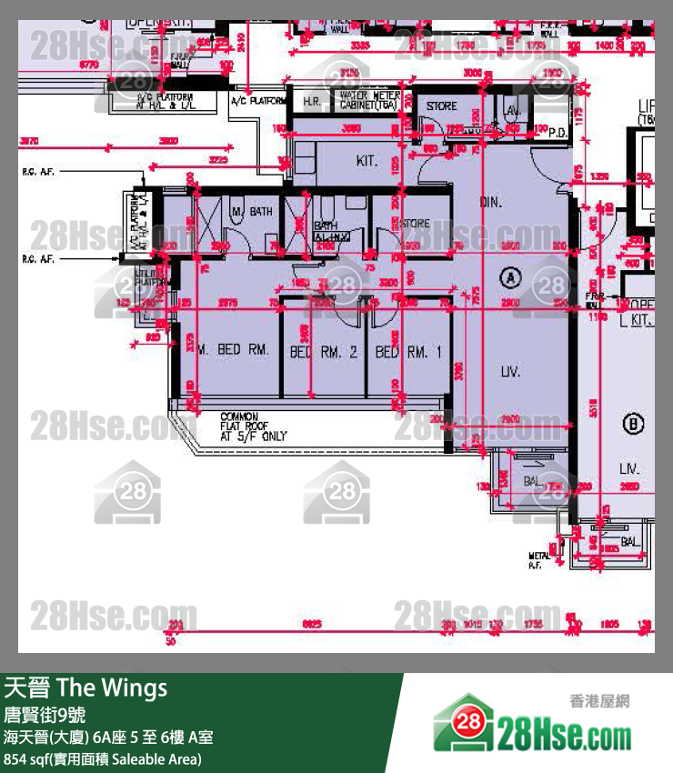 海天晉 海天晉(大廈)6A座5樓 A室 平面圖