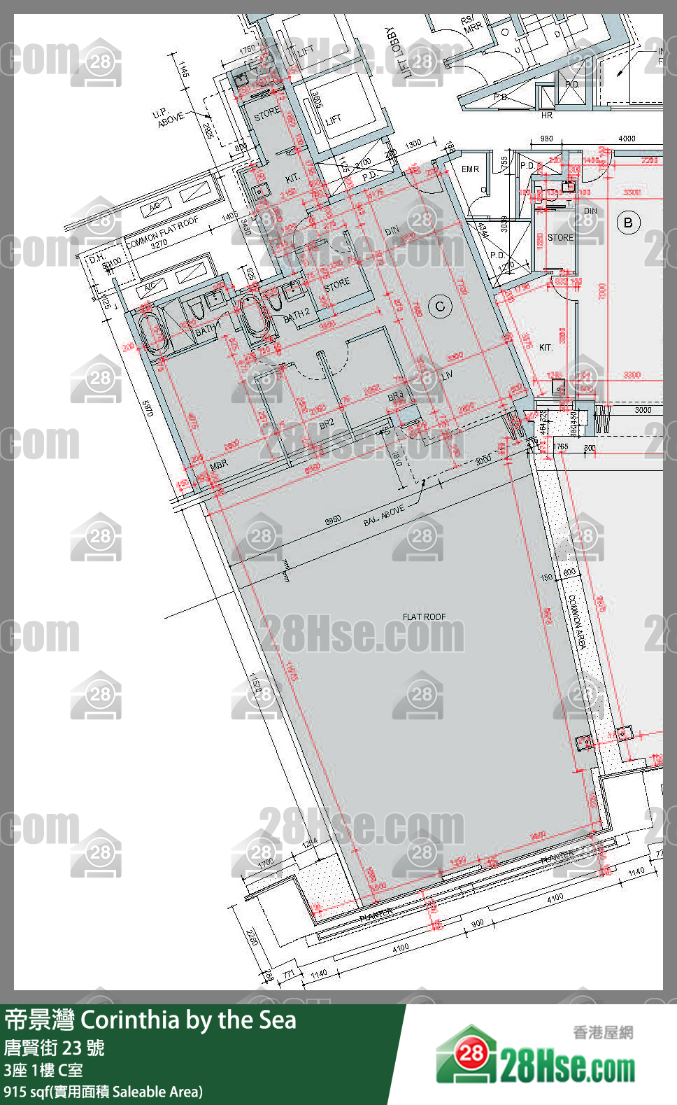 帝景灣 3座1樓 C室 平面圖