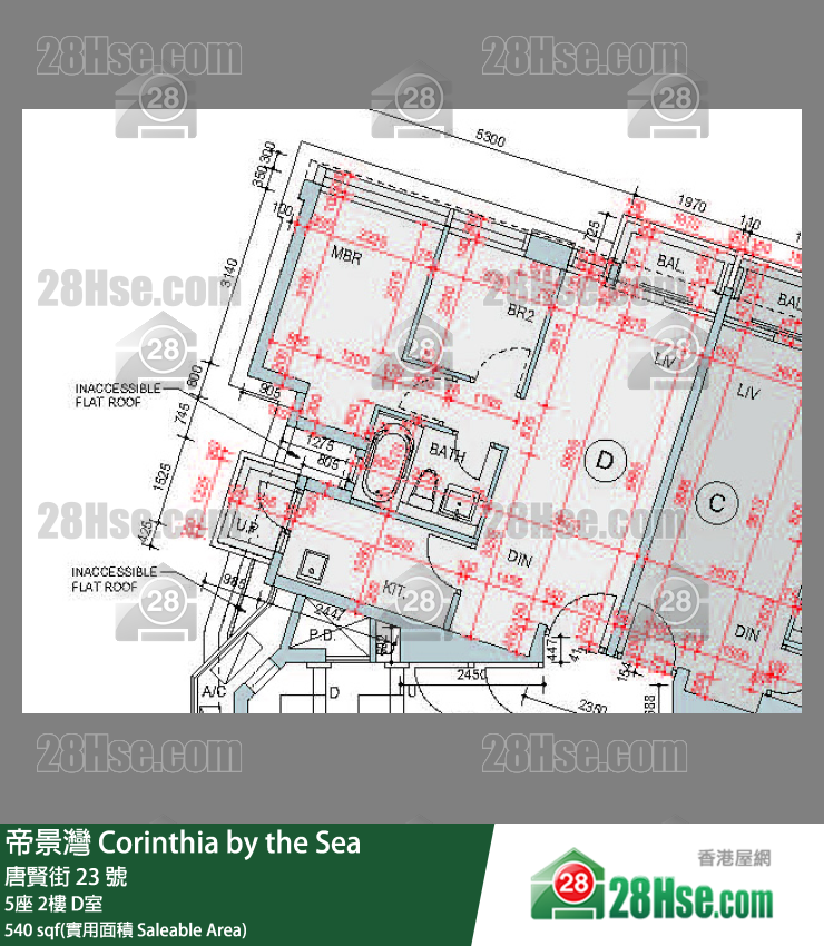 帝景湾 5座2楼 D室 平面图
