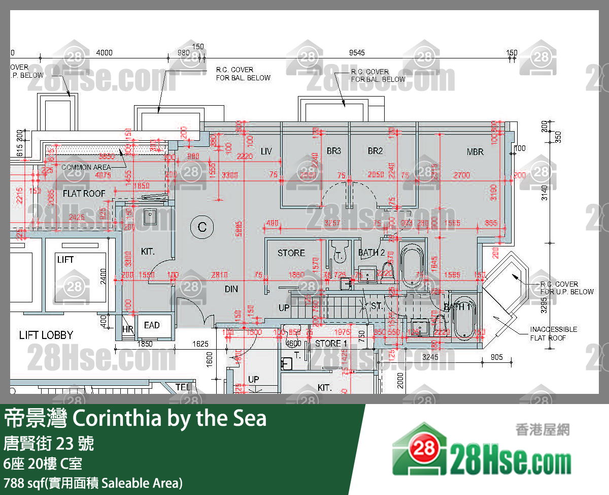 帝景灣 6座20樓 C室 平面圖