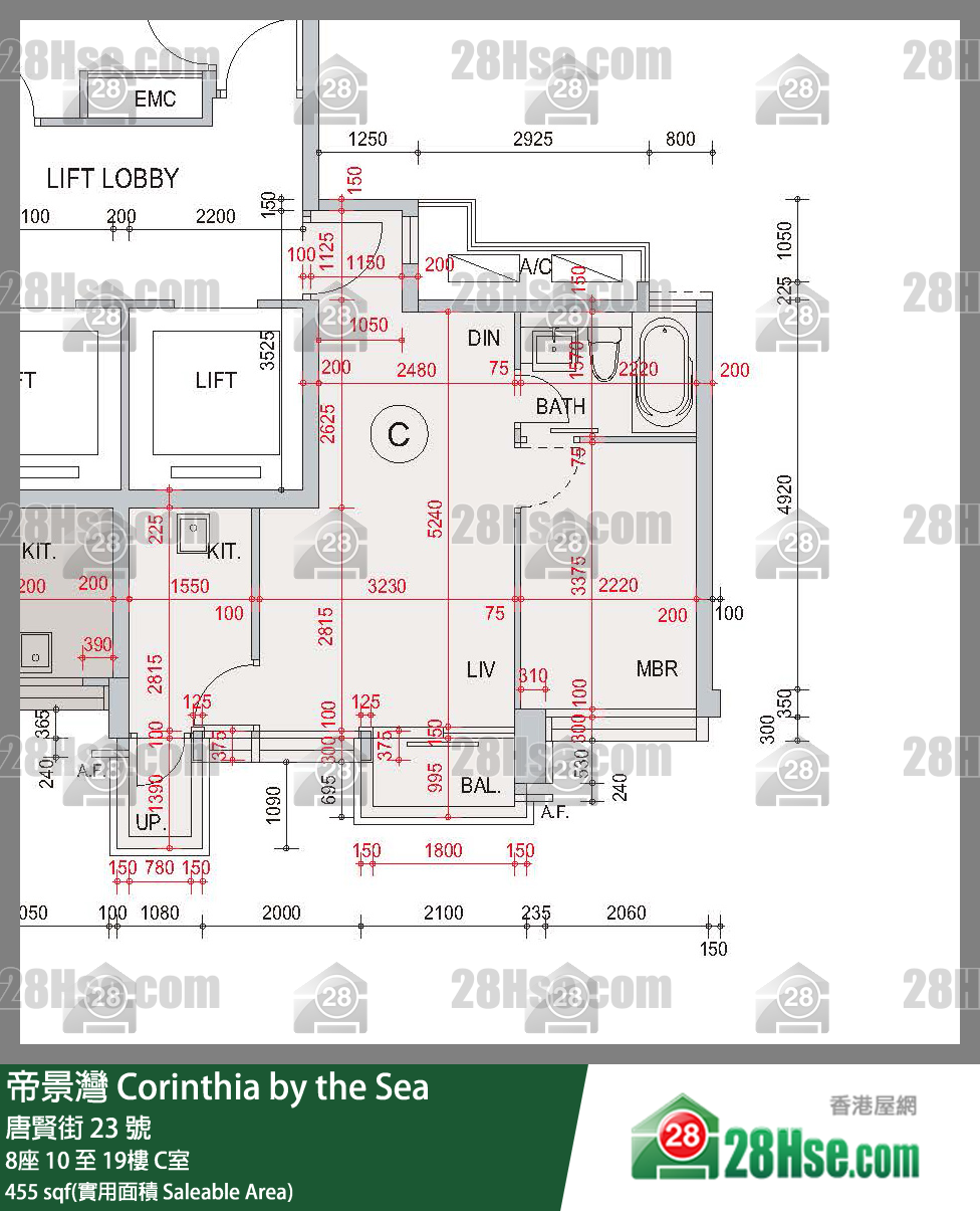 帝景湾 单位平面图(由 28Hse 提供)