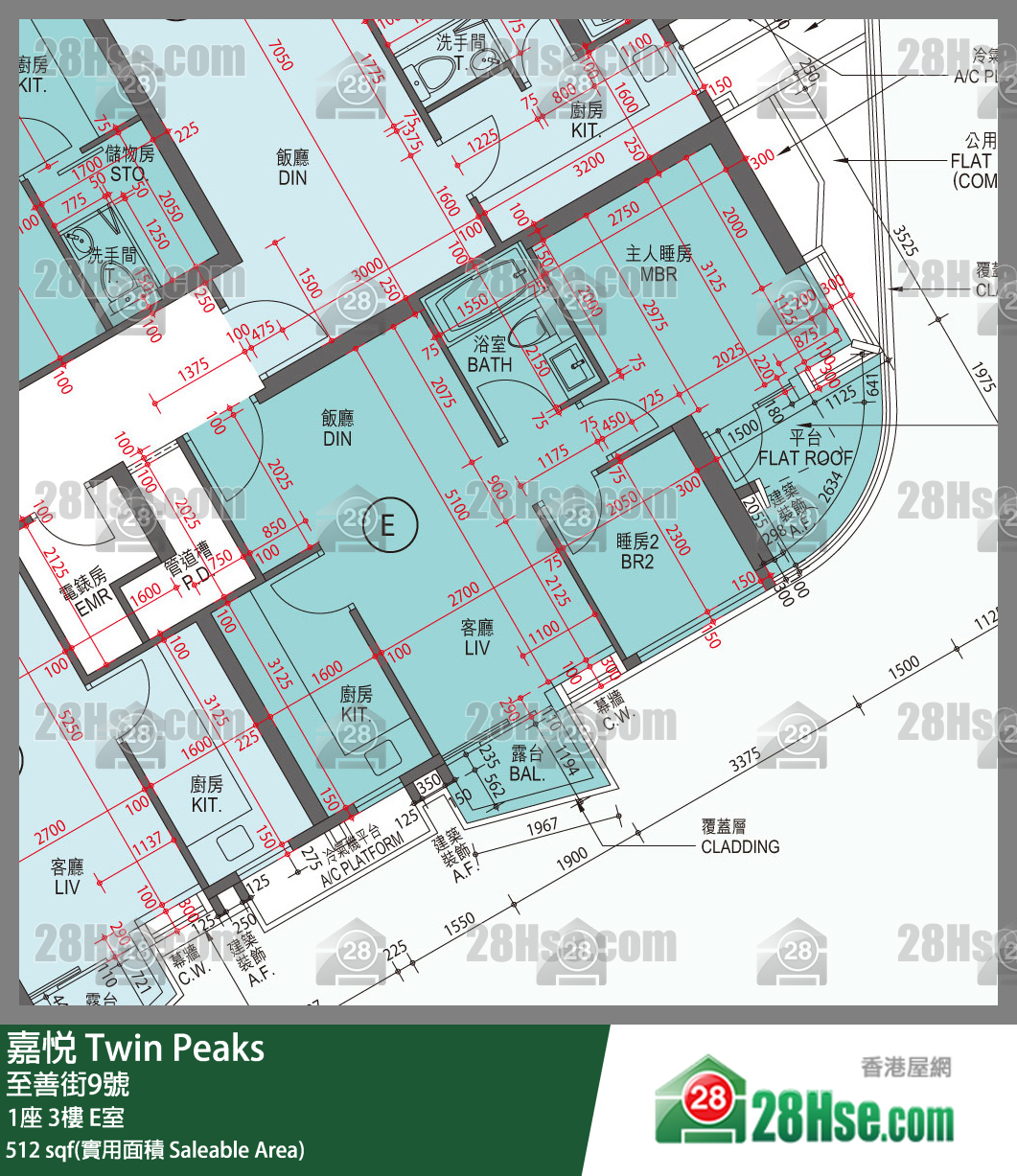 嘉悅 單位平面圖(由 28Hse 提供)