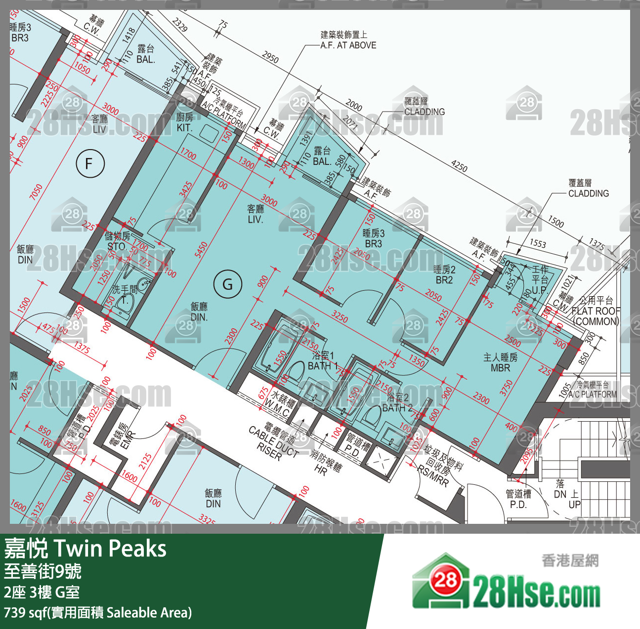 嘉悅 2座3樓 G室 平面圖